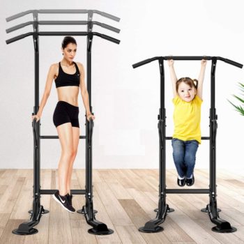 soges Power Tower Adjustable Height Pull Up & Dip Station Multi-Function Home Strength Training Fitness Workout Station, PSBB002