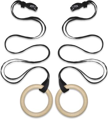 Garage Fit Wood Gym Rings, Wooden Gymnastic Rings, Fitness Rings, Exercise Rings, Gym Ring, Gymnast Rings, Gymnastics Rings