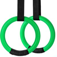 PACEARTH Gymnastic Rings 1100lbs Capacity with 14.76ft Adjustable Buckle Straps Pull Up Exercise Rings Non-Slip Rings for Home Gym Full Body Workout