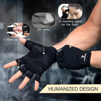 Atercel Workout Gloves, Best Exercise Gloves for Weight Lifting, Cycling, Gym, Training, Breathable & Snug fit, for Men & Women