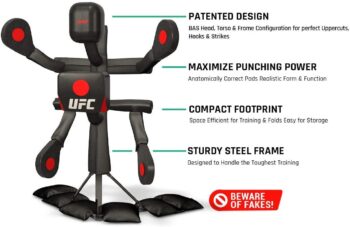 BAS UFC Body Action System - Fully Adjustable Punching & Kicking Pads - Martial Arts Training: MMA, Boxing, Karate, Muay Thai & More!