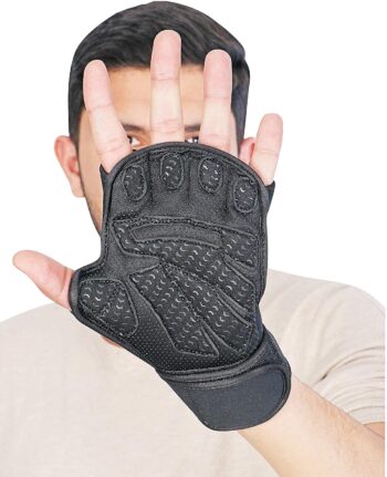 Glaring Way Weight Lifting Gloves with Built-in Wrist Wrap for Exercise, Full Palm Protection and Extra Grip Workout Gloves for Men and Women