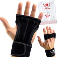 Mava Sports Leather Padding Gloves Cross Training Gloves with Wrist Support for WODs,Gym Workout,Weightlifting & Fitness-Leather Padding, No Calluses-Suits Men & Women-Weight Lifting