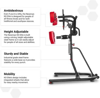 Nexersys N3 The Personal Boxing Trainer. Challenging and Fun HIIT Workouts Full Body Workouts Including Cardio, Core, Striking, Mitts & Sparring Rounds. Next Level Interactive Fitness