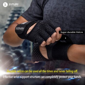SIMARI Workout Gloves Mens and Women Weight Lifting Gloves with Wrist Support for Gym Training, Full Palm Protection for Fitness, Weightlifting, Exercise, Hanging, Pull ups