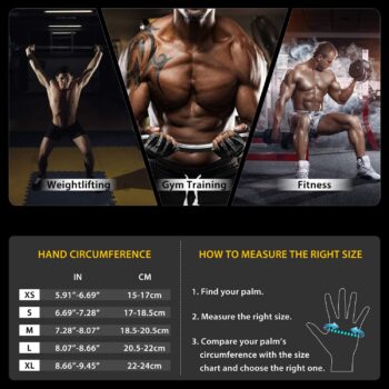 SIMARI Workout Gloves Mens and Women Weight Lifting Gloves with Wrist Support for Gym Training, Full Palm Protection for Fitness, Weightlifting, Exercise, Hanging, Pull ups