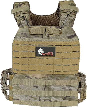 WOLF TACTICAL Adjustable Weighted Vest – WODs, Strength and Endurance Training, Fitness Workouts, Running