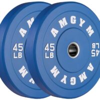 AMGYM Color Olympic Bumper Plate, Weights Plates, Bumper Weight Plate, Steel Insert, Strength Training