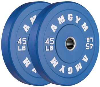 AMGYM Color Olympic Bumper Plate, Weights Plates, Bumper Weight Plate, Steel Insert, Strength Training