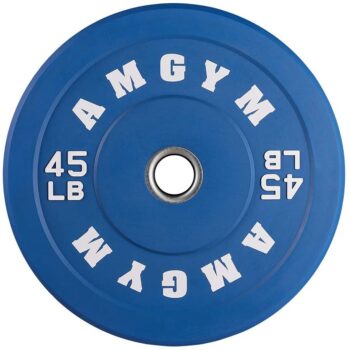 AMGYM Color Olympic Bumper Plate, Weights Plates, Bumper Weight Plate, Steel Insert, Strength Training