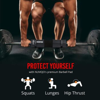 Barbell Pad Squat Pad for Lunges and Squats - Hip Thrust Pad for Standard and Olympic Bars - Provides Cushion to Neck and Shoulders While Training