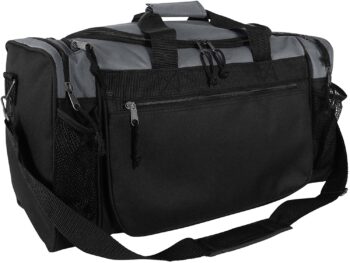 DALIX 20" Sports Duffle Bag w Mesh and Valuables Pockets Travel Gym