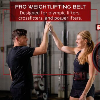 Dark Iron Fitness Weight Lifting Belt for Men & Women - 100% Leather Belts, Adjustable Back Support & Stability for Gym, Weightlifting, Strength Training, Squat or Deadlift up to 600 lbs