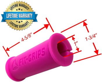 Fit Grips - Thick Grip Training Adapter for Fat Bar Weight Lifting, Barbells, Dumbbells by Core Prodigy