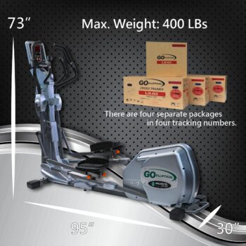 GOELLIPTICAL LX-03 Light Commercial Motorized VST 19”-25” Programmable Elliptical Exercise Cross Trainer Machine for Cardio