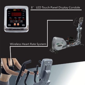 GOELLIPTICAL LX-03 Light Commercial Motorized VST 19”-25” Programmable Elliptical Exercise Cross Trainer Machine for Cardio