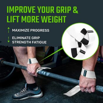 Gradient Fitness Weight Lifting Wrist Straps (2 Pack) | Soft Neoprene Padded 20” Straps. Reduces Injury Risk for Weightlifting, Bodybuilding, Powerlifting, Strength Training, and Deadlifts