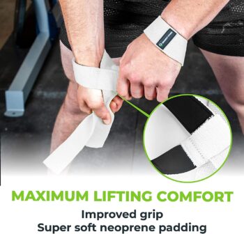 Gradient Fitness Weight Lifting Wrist Straps (2 Pack) | Soft Neoprene Padded 20” Straps. Reduces Injury Risk for Weightlifting, Bodybuilding, Powerlifting, Strength Training, and Deadlifts