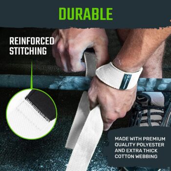 Gradient Fitness Weight Lifting Wrist Straps (2 Pack) | Soft Neoprene Padded 20” Straps. Reduces Injury Risk for Weightlifting, Bodybuilding, Powerlifting, Strength Training, and Deadlifts