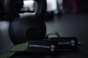 Gymreapers Lifting Wrist Straps for Weightlifting, Bodybuilding, Powerlifting, Strength Training, Deadlifts - Padded Neoprene with 18 inch Cotton