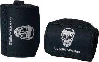 Gymreapers Weightlifting Wrist Wraps (Competition Grade) 18" Professional Quality Wrist Support with Heavy Duty Thumb Loop - Best Wrap for Powerlifting, Strength Training, Bodybuilding
