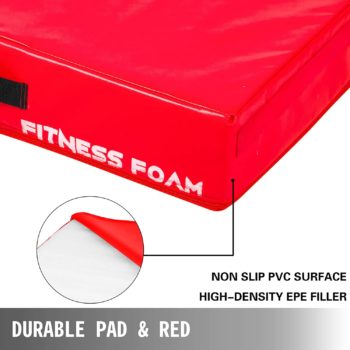 Happybuy 10 inch Barbell Crash Cushion Pads, Weightlifting Protector Falling Pads, Red Cushioned Foam Mat,for Olympic Weightlifting One Pair