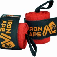 IRON APE Professional Grade Wrist Wraps, 12", 18", 24" & 34". New Versatile Twin Thumb Loop Design for Powerlifting, Weight Lifting, and Bodybuilding. Weightlifting Wrist Support for Men and Women