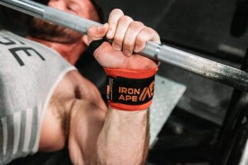 IRON APE Professional Grade Wrist Wraps, 12", 18", 24" & 34". New Versatile Twin Thumb Loop Design for Powerlifting, Weight Lifting, and Bodybuilding. Weightlifting Wrist Support for Men and Women
