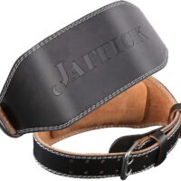 Jaffick Genuine Leather Weight Lifting Belt for Men Gym Weight Belt Lumbar Back Support Powerlifting Weightlifting Heavy Duty Workout Training Strength Training Equipment