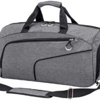 Kuston Sports Gym Bag with Shoes Compartment &Wet Pocket Gym Duffel Bag Overnight Bag for Men and Women
