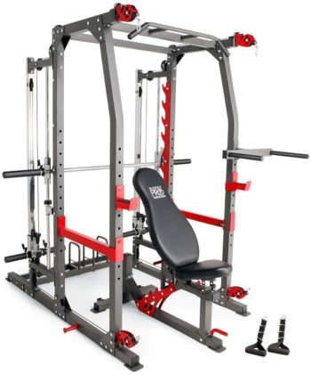 Marcy Pro Smith Machine Weight Bench Home Gym Total Body Workout Training System SM-4903