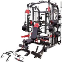 MiM USA Hercules 1001, Commercial Smith Machine, All in One Gym Workout Equipment, Functional Trainer, Power Cage, Leg Press, Dip Chin, Jammer Arms, Adj. Weight Bench, Leg Extension & Full Accessories