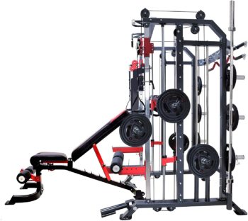 MiM USA Hercules 1001, Commercial Smith Machine, All in One Gym Workout Equipment, Functional Trainer, Power Cage, Leg Press, Dip Chin, Jammer Arms, Adj. Weight Bench, Leg Extension & Full Accessories