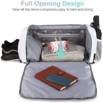 Sucipi Travel Duffel Bag for Men and Women Small Gym Bags with Shoe Compartment and Wet Pocket Lightweight Weekend Bag Water Resistant
