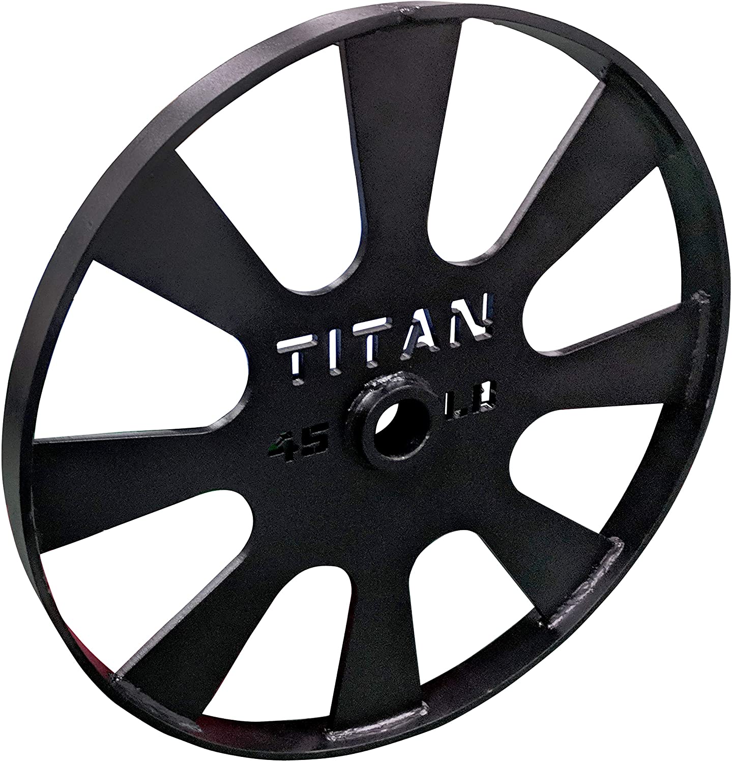 Titan Fitness Wagon Wheel Pulling Blocks - 45lb Pair 26-inch Deadlift Plates
