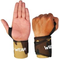 WOD Wear Wrist Wraps with Thumb Loop for Powerlifting, Strength Training, Bodybuilding, Cross Training, Olympic Weightlifting, Yoga - One Size Fits All - 100%