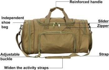 WolfWarriorX Gym Bag for Men Tactical Duffle Bag Military Travel Work Out Bags