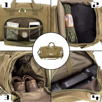 WolfWarriorX Gym Bag for Men Tactical Duffle Bag Military Travel Work Out Bags