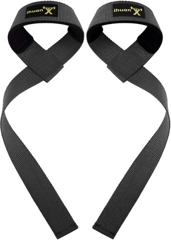 ihuan Weight Lifting Straps with Wrist Support: Weightlifting Wrist Straps for Men and Women | Gym Workout Straps with Hand Grips for Weights | Dead Lifting | Exercise | Training