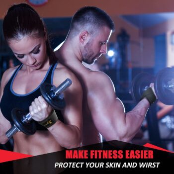 ihuan Weight Lifting Straps with Wrist Support: Weightlifting Wrist Straps for Men and Women | Gym Workout Straps with Hand Grips for Weights | Dead Lifting | Exercise | Training