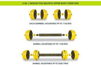 Adjustable Dumbbell and Barbell Set 22 LB