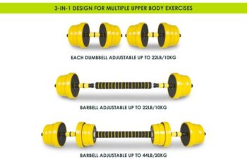 Adjustable Dumbbell and Barbell Set 44 LB