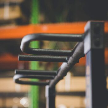 GRIND Fitness Chaos 4000 Power Rack, Exercise Squat Rack with Pull-Up Bar, Weight Storage and Barbell Storage, Spotter Arms and Rubber Padded J-Cups