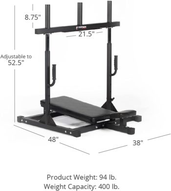 Titan Fitness Vertical Leg Press Machine, 400 LB Capacity, Leg ...