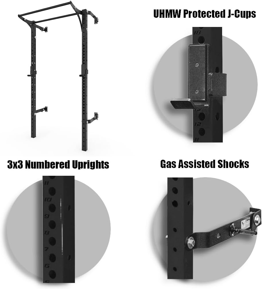 Wall Mounted Squat Rack for Home Gym Training