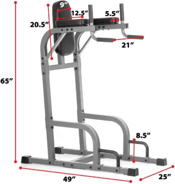 XMark Commercial Vertical Knee Raise with Dip Station and Push Up Station, Multi Functional VKR, Core Workout XM-4437.2