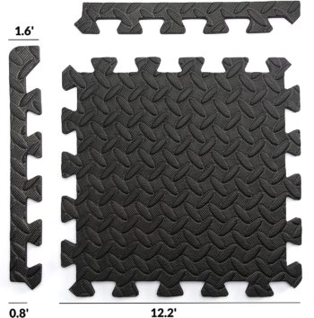 EVA Foam Interlocking Tiles Small Protective Foam Floor Mats for Stationary Home Gym Equipment Soft Foam Puzzle Exercise Mat for Fitness Equipment Home Gym Flooring 6x3ft each Foam Mat 12X12 inches