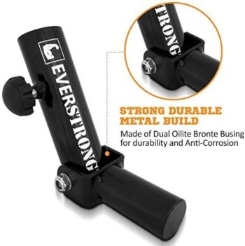 EVERSTRONG T Bar Row Olympic Bars - Gym Equipment for Landmine Attachment - Heavy Duty Steel Landmine base for Home Fitness Workouts - T-Bar Row for Two Inches Olympic Bar