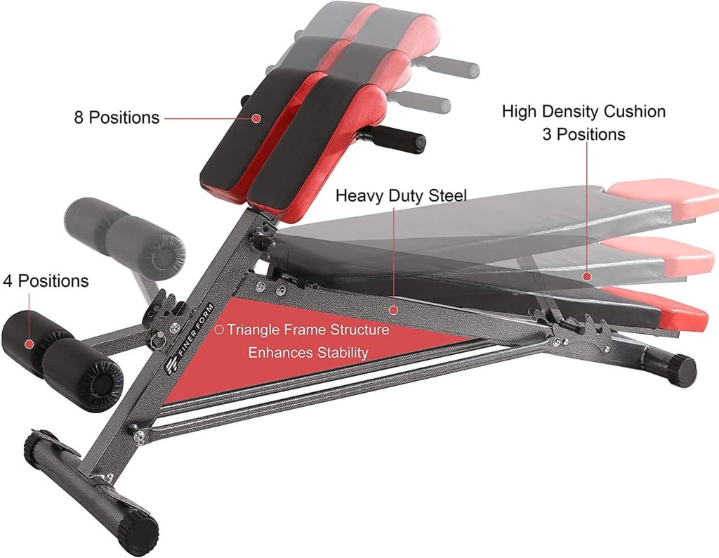 FINER FORM Multi-Functional Weight Bench for Full All-in-One Body...