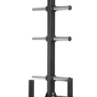 XMark Commercial Olympic Weight Plate Tree or Bumper Plate Tree, Vertical Storage Tree, 750 lb Capacity, with Two Bar Holders and Transport Wheels